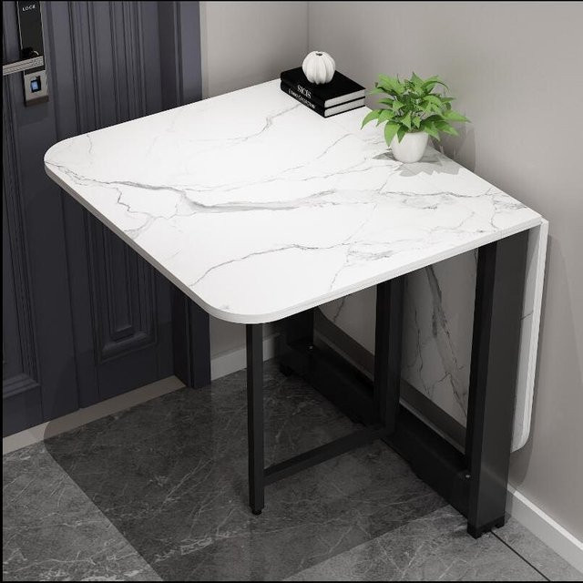 Platzsparender klappbarer Wandtisch von MOYU in Weiß, modern und rechteckig - Bild 1
