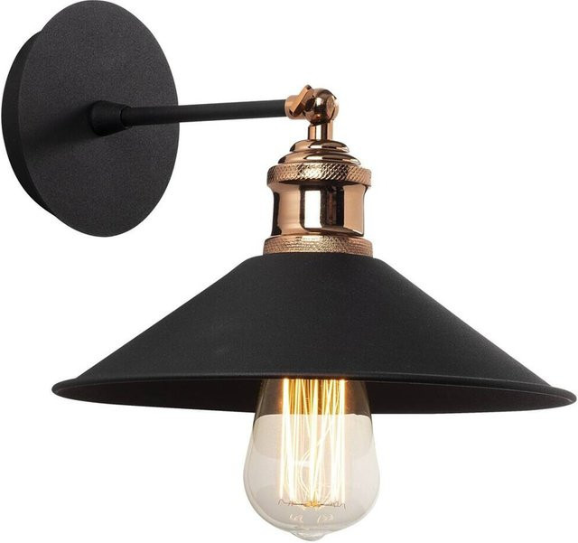 Opviq Wandleuchte aus Eisen in Schwarz, E27, B/H/T: 24 x 20 x 24 cm - Bild 1