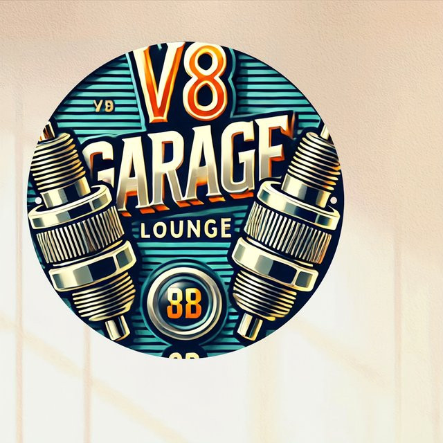 Vintage Garagenkunst Logo von Potdemiel in Multicolour, runde Wanddekoration für Zuhause und Bar, Durchmesser: 20 cm - Bild 1