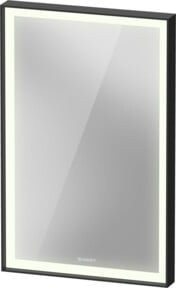 Duravit L-Cube LED-Lichtspiegel in Grau, Rechteckig, mit Dimmer und Touch-Schalter, B: 45 cm, H: 70 cm, T: 6,7 cm - Bild 1
