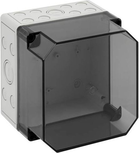 Spelsberg Universal-Gehäuse TK PC 1818-16-tm aus Kunststoff in Grau und Transparent, B/T/H: 18,2 x 18,0 x 16,5 cm - Bild 1