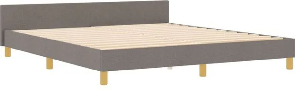 Modernes Polsterbett vidaXL aus Stoff in Taupe meliert B/T: 180 x 200 cm - Bild 1