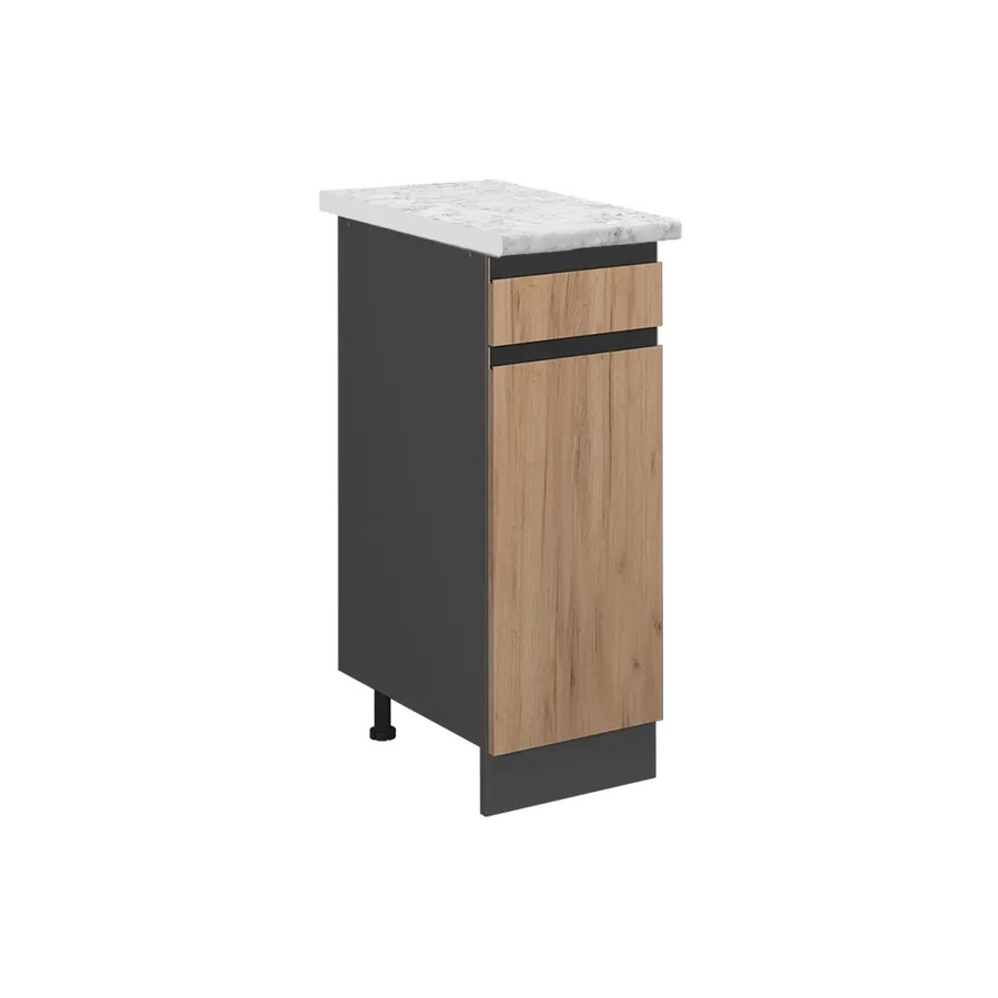 Vicco R-Line Schubladenschrank für die Küche in Goldkraft Eiche und Anthrazit mit Marmor-Optik, Breite: 30 cm - Bild 2