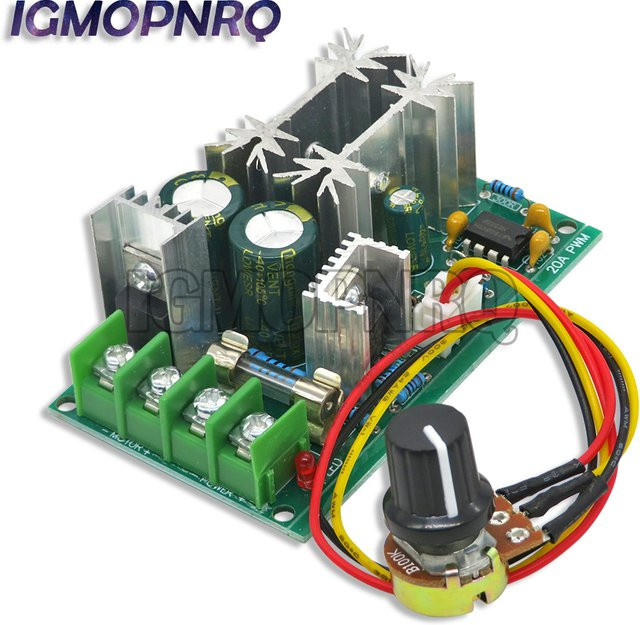 PWM DC Motor Drehzahlregler Hochleistungs-Antriebsmodul für 10-60V mit 20A Schalter in Multicolour - Bild 1