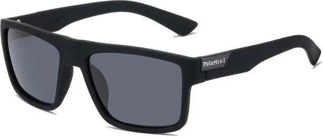 Binchi Outdoor Equipment Sonnenbrille, square, Vollrand, plastic, black, unisex, polarisiert - Bild 1