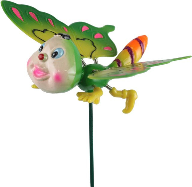 Deko-Gartenstecker Schmetterling in Multicolor aus Kunststoff, Höhe: 44 cm - Bild 1