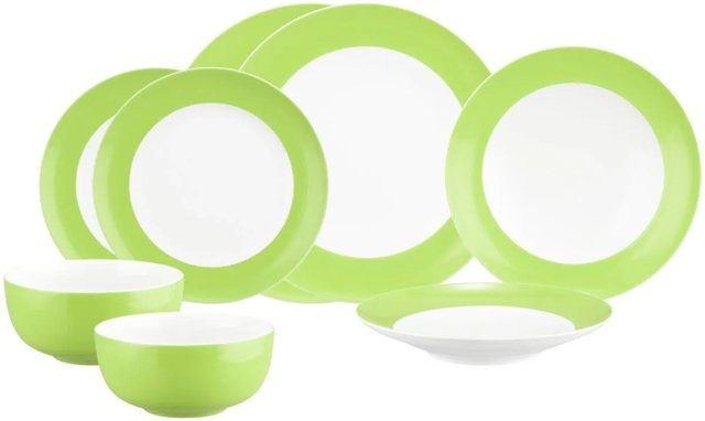 Seltmann Weiden Liberty Pure Colors Einsteiger-Set 8-teilig aus Porzellan in Lime Green - Bild 1