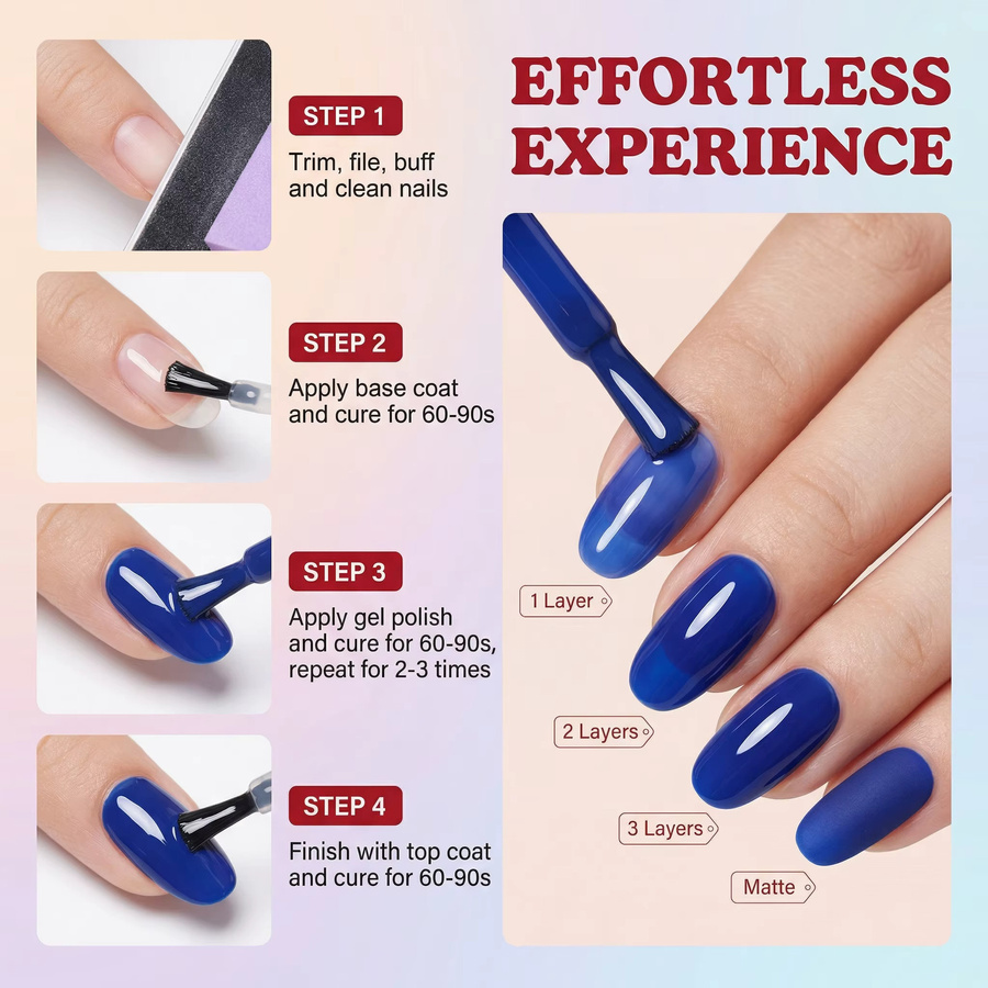 Visuatia Instant Nail Polish Gel, blau - Bild 5