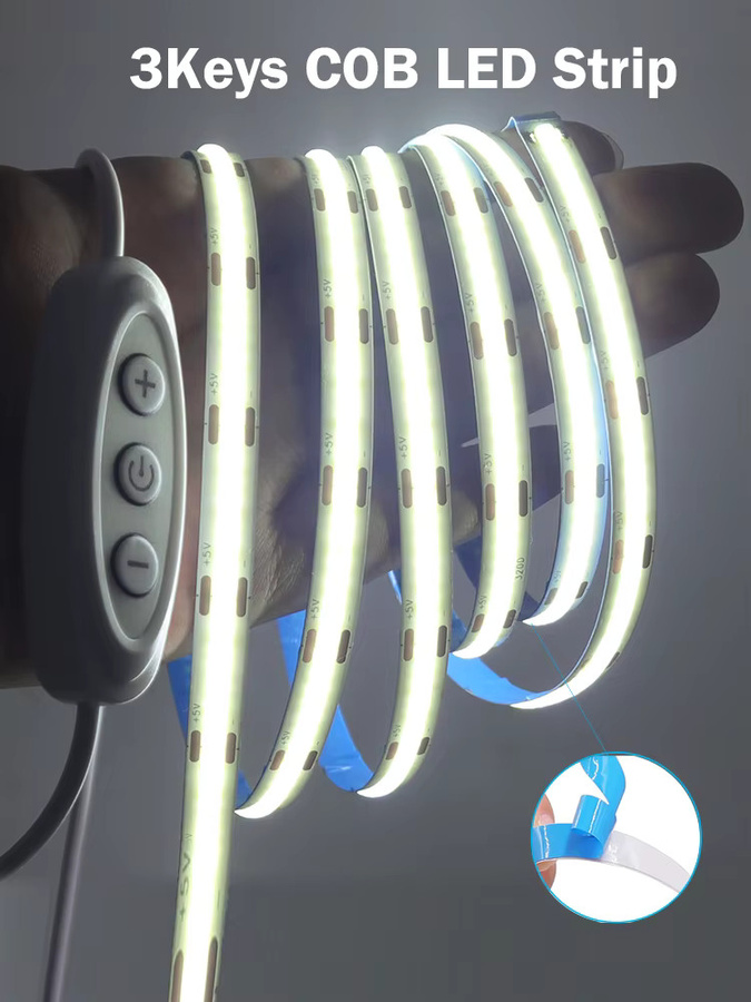 GAHADA COB LED-Streifenlicht mit USB-Anschluss, dimmbar, Warmweiß, 5V - Bild 7