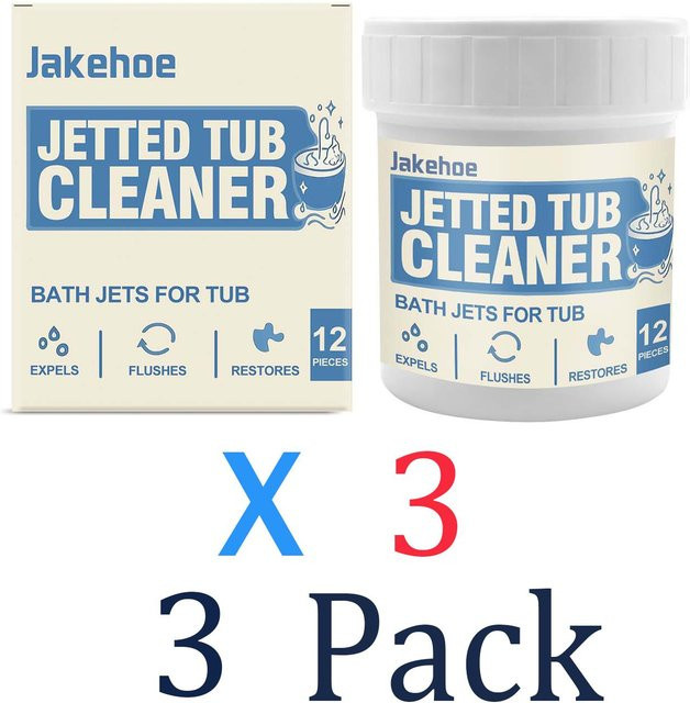 JAKEHOE Badewannen-Reinigungstabletten zur Kalkentfernung und Aufbereitung für Jet-Whirlpools und Jacuzzis, 36 Stück (3er Pack), Weiß - Bild 1