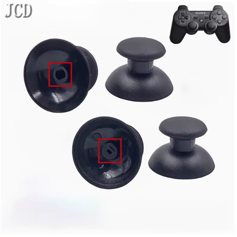 JCD Ersatz Analog Thumbsticks Kappen im Pilz-Design für PS2 PS3 PS4, Xbox One, Xbox Series S/X und Xbox 360, Schwarz, 2 Stück - Bild 3
