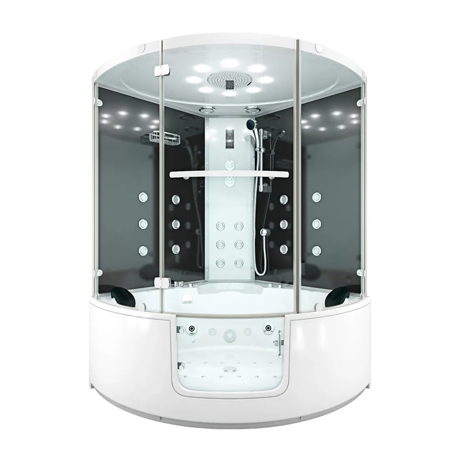 AquaVapore Dampfdusche Whirlpool Duschkabine mit Regendusche, Handbrause und LED-Beleuchtung, B/T: 140 x 140 cm, H: 210 cm - Bild 2