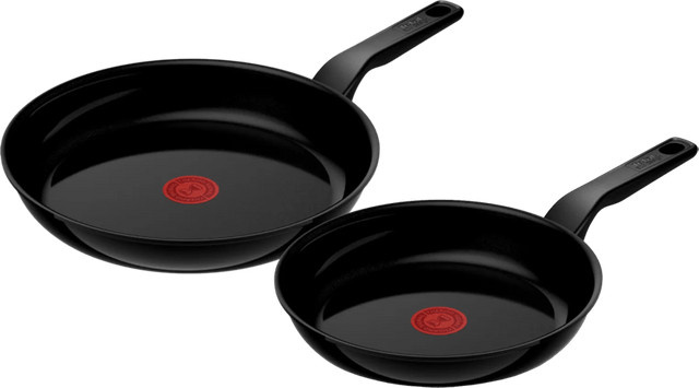 Tefal Renew Black Keramikbratpfannenset, 2 Stück, Durchmesser: 24 cm und 28 cm - Bild 1