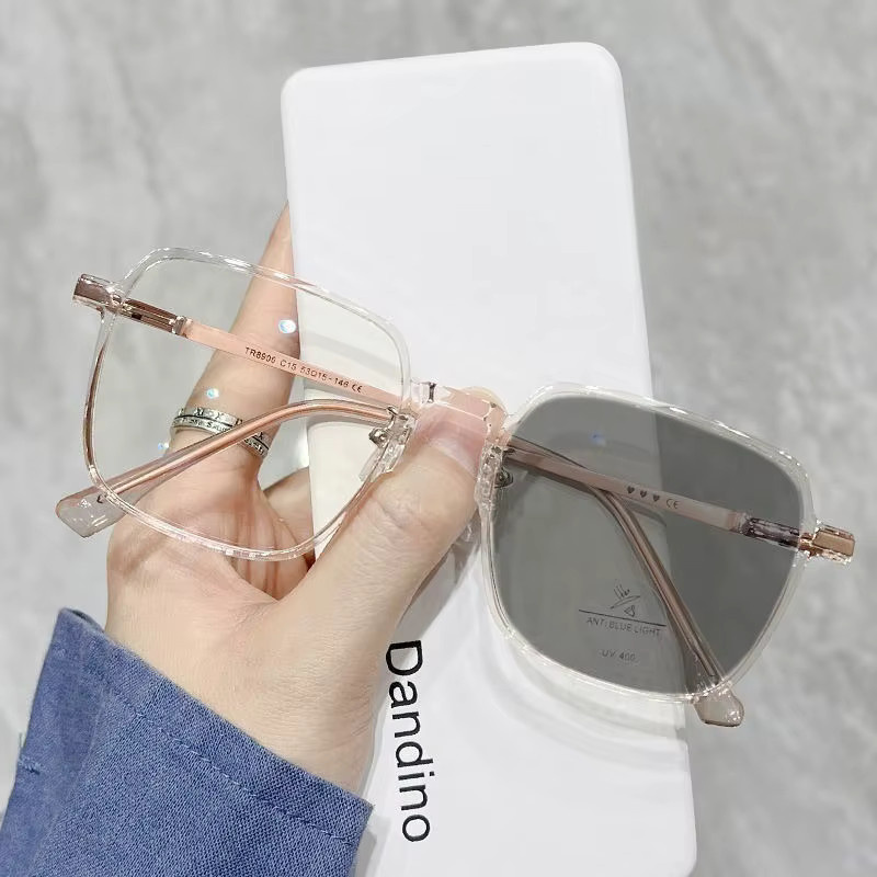 3-in-1 Photochrome Lesebrille, progressive multifokale Brille, Unisex, Vollrand, Square, Anti-UV - Bild 2