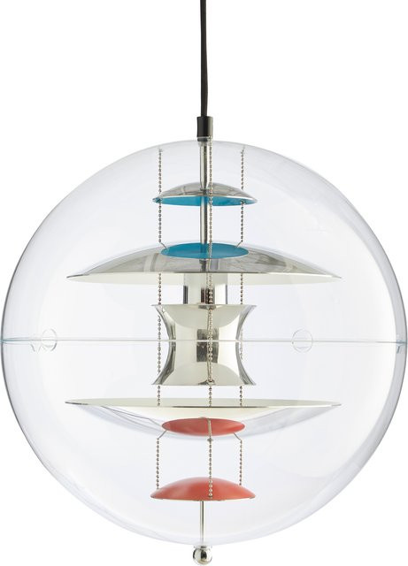 Verpan Vp Globe Pendelleuchte in Transparent und Silber mit kugelförmigem Design - Bild 1