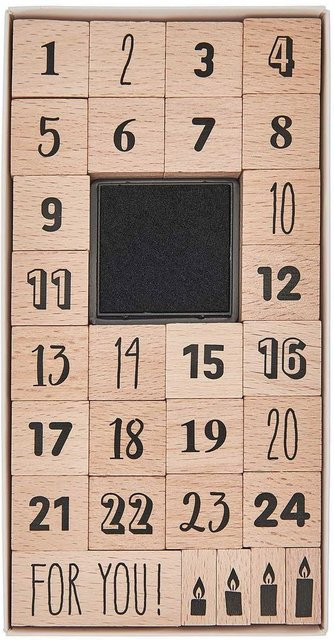 Rico Design Paper Poetry Stempelset Adventskalenderzahlen XL - Bild 1