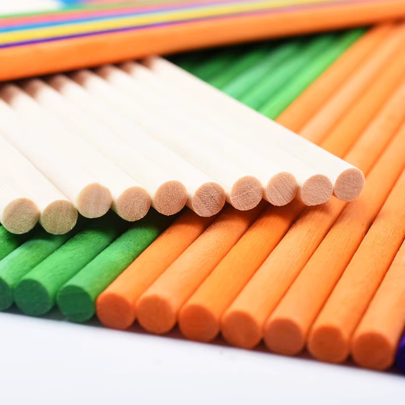 Runde Holzstäbchen zum Basteln für Modellbau und DIY-Projekte, 50 Stück - Bild 2
