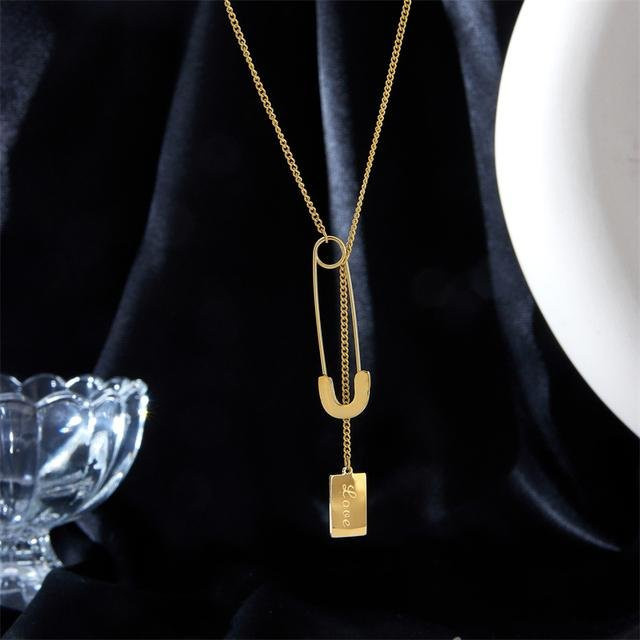 Wucifang Jewelry Halskette Edelstahl, Gold, Damen - Bild 1