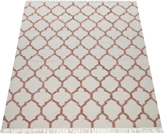 Handgewebter Wollteppich Kenolia in Mehrfarbig mit geometrischem Marokko-Design, B: 120 cm, T: 170 cm - Bild 1