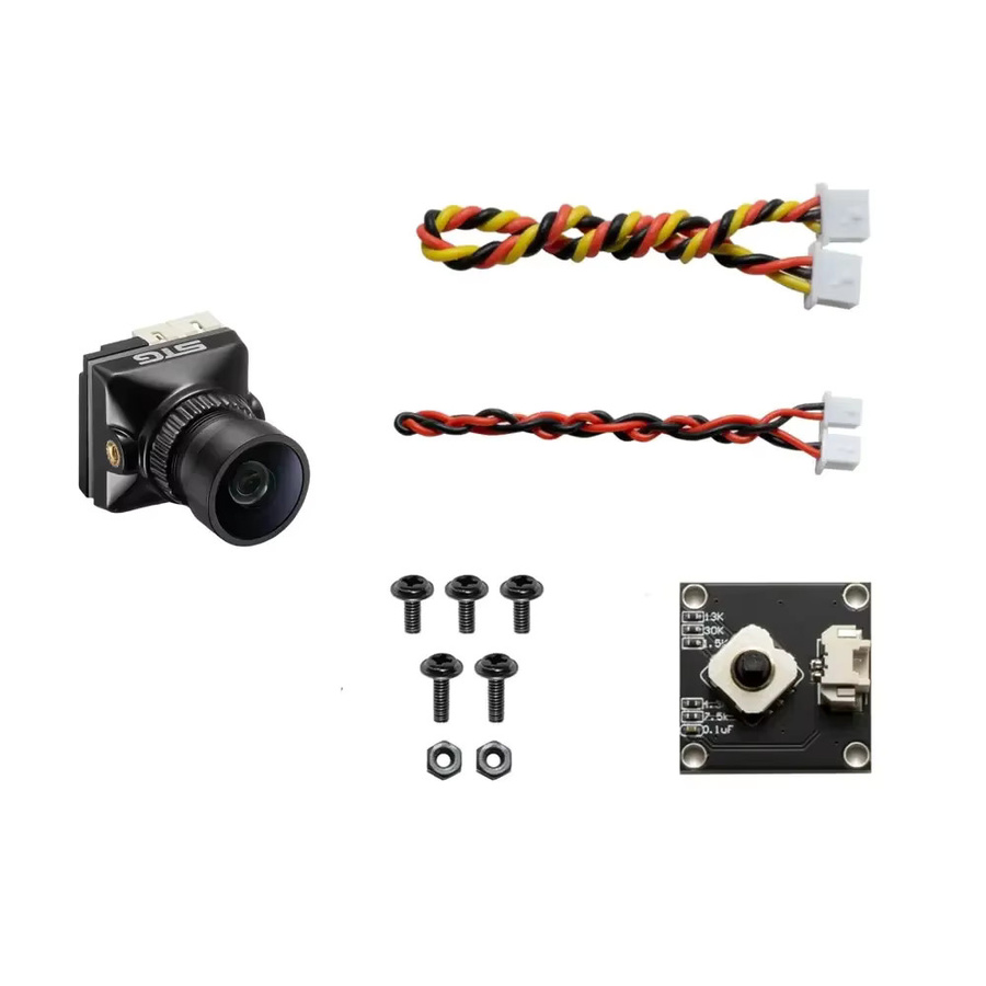 JINJIEAN BAT 1800TVL Nachtsicht-FPV-Kamera mit 2,1 mm Objektiv, 1/2,8 Sensor und D-WDR in Schwarz für RC FPV Racing Drones - Bild 2