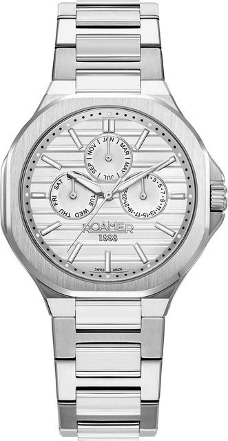 Roamer Herrenuhr, Quarz, Edelstahl, Blau, 42 mm, Vollkalender - Bild 1