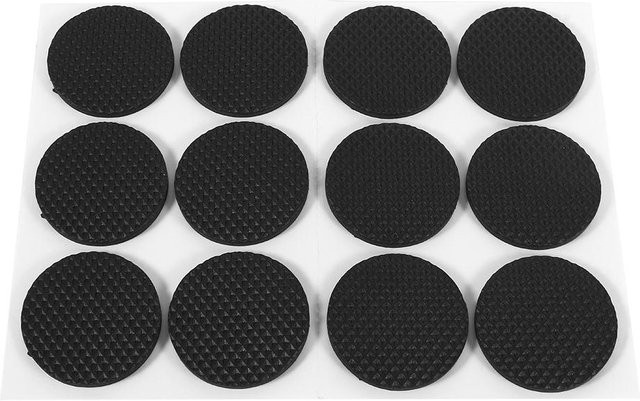 12 Stück GoolRC Selbstklebende Bodenprotektoren in Schwarz für Möbel, Sofa, Tisch und Stuhl als Runde Gummi-Füße aus Kunststoff - Bild 1
