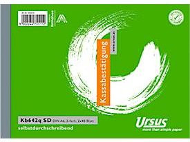 Ursus Style Kassabestätigung A6 quer, 80 Blatt, grün - Bild 1