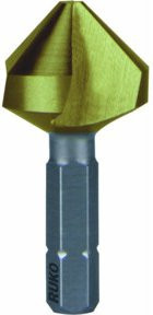 RUKO Kegel- und Entgratsenker-Bit HSS-TiN Kurz, Senkdurchmesser Ø 6,3 mm, Gold - Bild 1