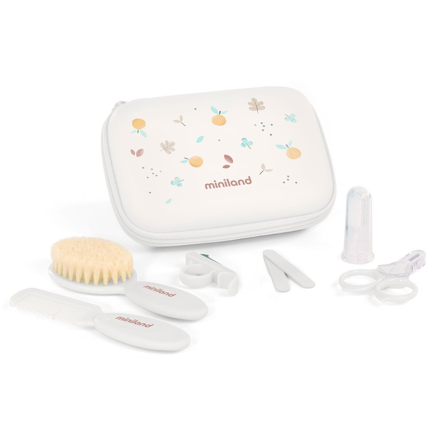 Miniland Baby Kit Pflege-Set 8-teilig in Valencia mit Etui, Weiß - Bild 1