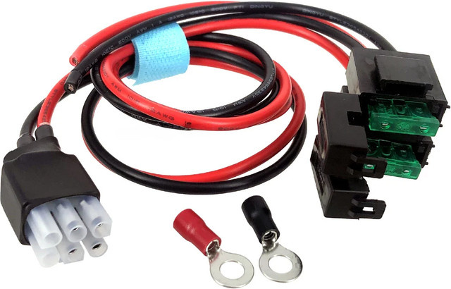 Fartalk Stromversorgungskabel mit 6 Pins und 30A Sicherung für Yaesu FT-857D FT-897D und Icom IC-725A IC-78 IC-706, Farbe: Rot, Länge: 1 m - Bild 1