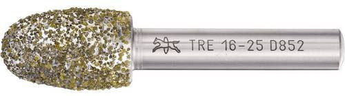 PFERD Diamant-Schleifstift D852 in Tropfenform für Grau- und Sphäroguss, Farbe Silber, B/T/H: 16 x 25 x 8 mm - Bild 1