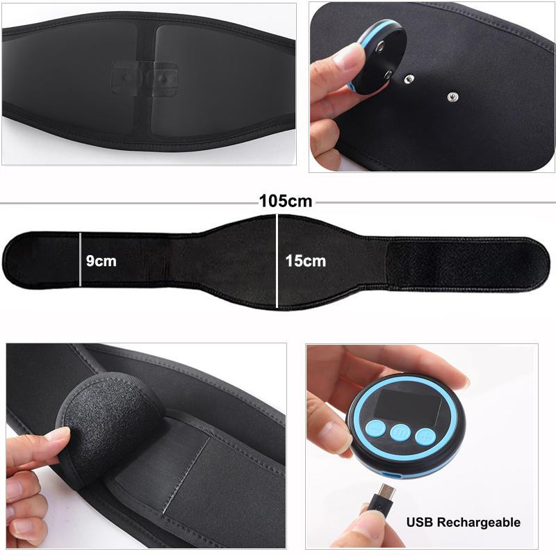 Elektrischer Bauchmuskel-Massagegerät EMS Muskelstimulator, schwarz - Bild 5