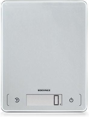 Soehnle Küchenwaage Page Comfort 300 Slim in Silber mit Digitalanzeige und Glasoberfläche - Bild 1