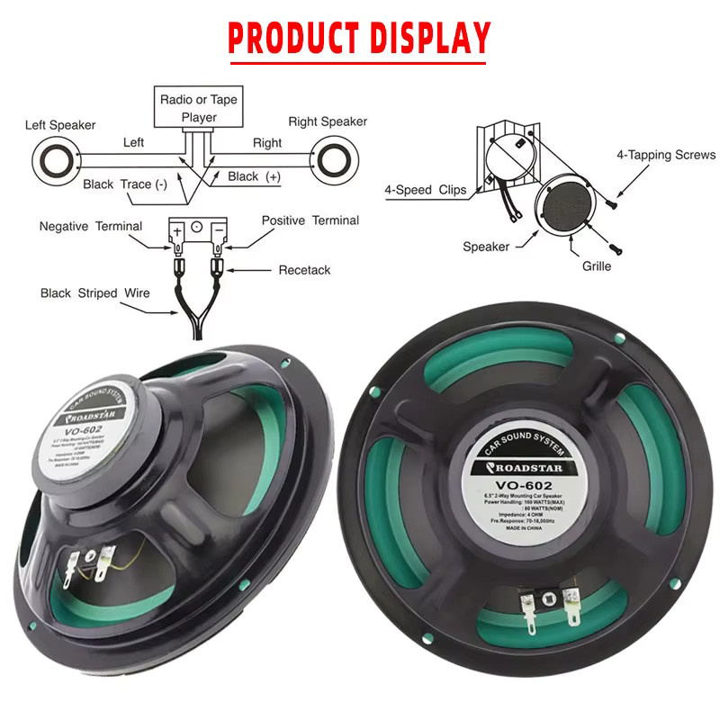 Q-PERTORS Universeller Koaxial-Autolautsprecher High-Fidelity Vollbereichs-Subwoofer für dein Auto - Bild 4