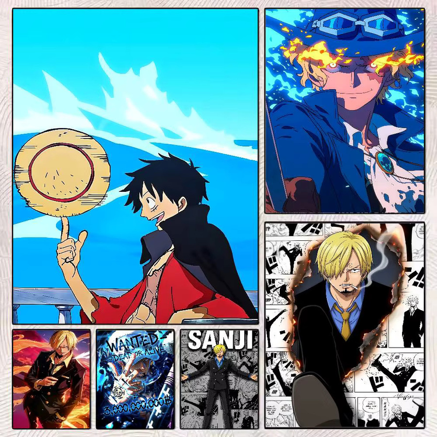 One Piece Anime Poster Monkey D. Luffy HD-Leinwand Wandkunst von Bandai in Mehrfarbig - Bild 3