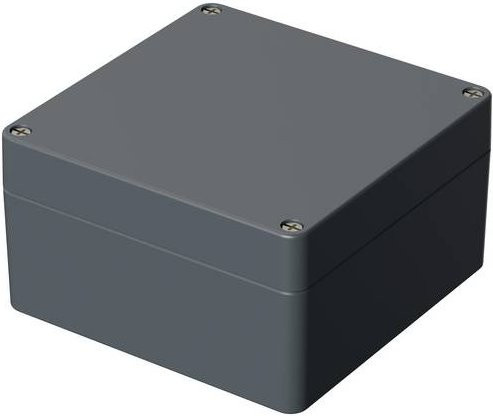 Bopla EUROMAS A 127 Industrie-Gehäuse aus Aluminium in Silber-Grau RAL 7001, B/T/H: 18,0 x 18,0 x 10,1 cm - Bild 1