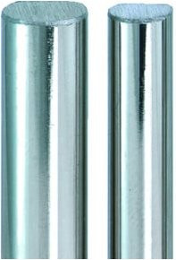 JuNie Profilstange aus vernickeltem Stahl in Silber, Länge: 1100 mm, Durchmesser: 8/7 mm - Bild 1