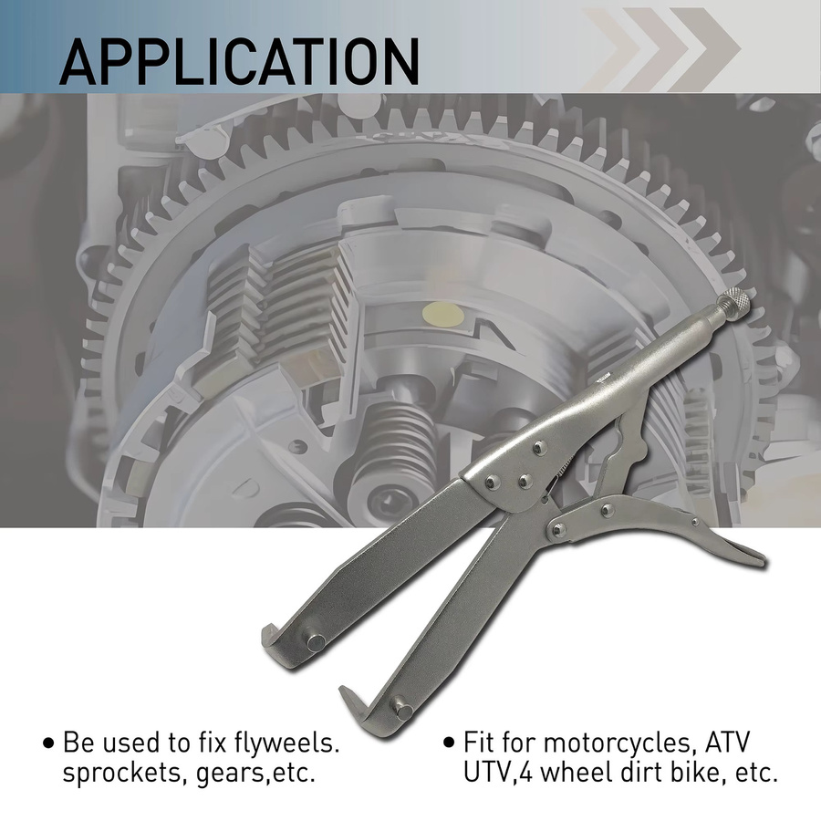 Tusk Clutch Holding Tool Verstellbarer Universal-Schraubenschlüssel für Kupplungsnabe Variator und Schwungrad in Silber - Bild 2