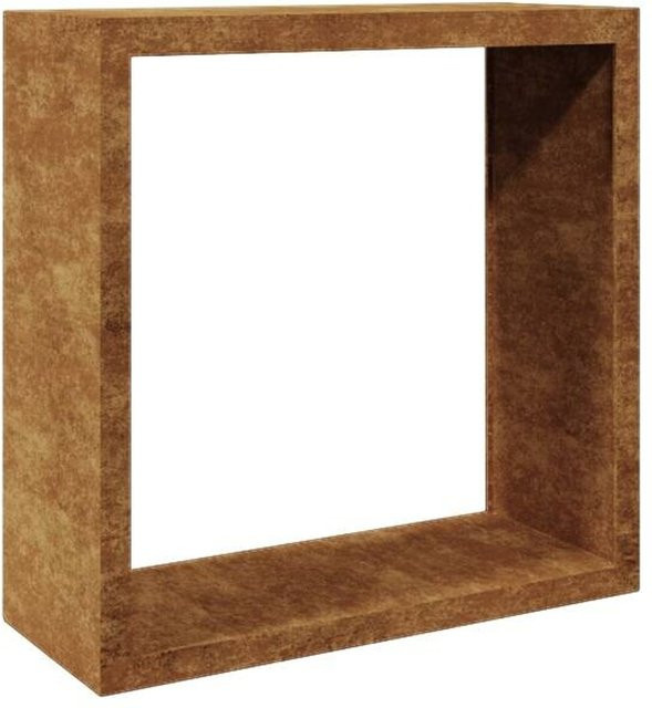 vidaXL Brennholzregal aus wetterfestem Metall in Braun, B/T/H: 100 x 40 x 100 cm - Bild 1