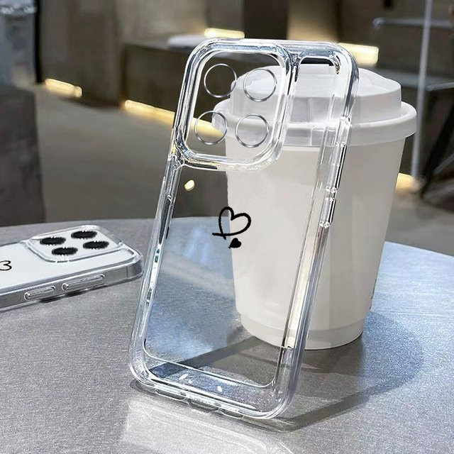 Transparente Handyhülle mit Liebesherz für Xiaomi Redmi Note 15 14 Pro 13 12 Pro Plus Poco X7 F6 X6 M6 X5 Pro 14T 13T Pro 13C 4G/5G - Bild 1