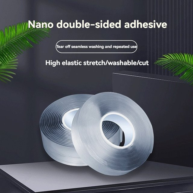 Hopk Nano doppelseitiges Klebeband, transparent, wasserfest und wiederverwendbar - Bild 1