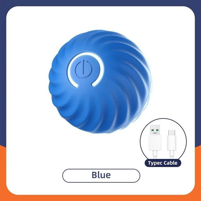 Yiran Furniture Intelligenter Hundespielzeugball, elektronisches interaktives Haustierspielzeug, blau - Bild 1