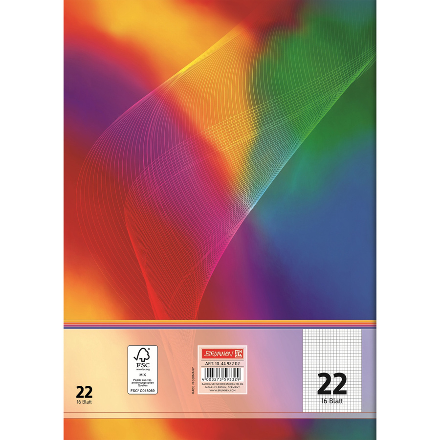 Brunnen Schulheft DIN A4 kariert Lineatur 22 multicolour - Bild 2