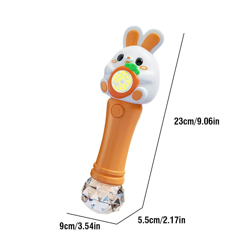 Kmoist Dinosaurier-Hasen-Seifenblasenmaschine, Seifenblasenspielzeug, mit Licht und Sound, orange, bunt - Bild 2
