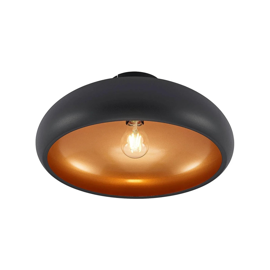 Lindby Deckenlampe Gerwina Modern aus Metall in Schwarz und Gold/Messing, 1-flammig, E27 - Bild 2