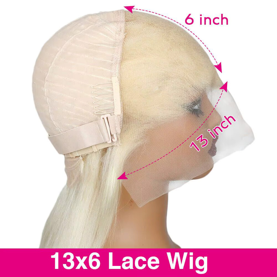 Lucasar Lace-Front-Perücke, Blonde, 8-14 Zoll, Echthaar, Damen - Bild 2