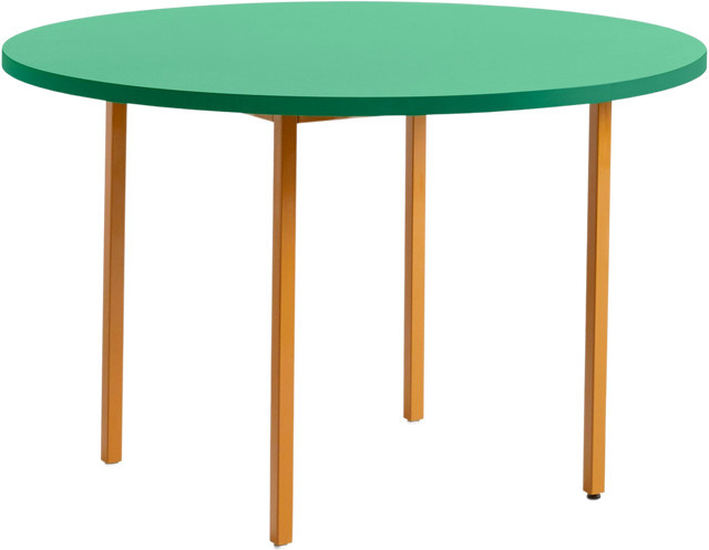 HAY Two Colour Rundtisch aus Valchromat und Stahlrohr in Grün - Bild 1