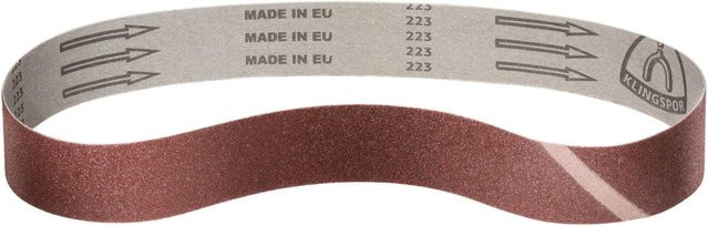 Klingspor Gewebe Schleifband LS307X/LS309X Korn 60 für Metall und Holz, Farbe Braun, 10 Stück, B: 2,5 cm, L: 76,2 cm - Bild 1