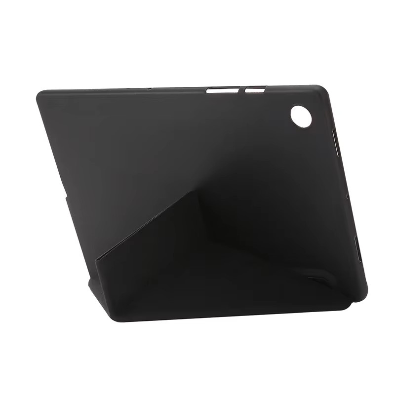 Samsung Galaxy Tab A9 Plus Hülle aus PU Leder und Silikon mit Standfunktion in Schwarz oder Grün - Bild 2