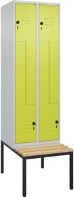 C+P Z-Spind Classic PLUS Sitzbank mit 4 Fächern aus Buche-Hartholz, B/T/H: 212,0 x 60,0 x 81,5 cm - Bild 1
